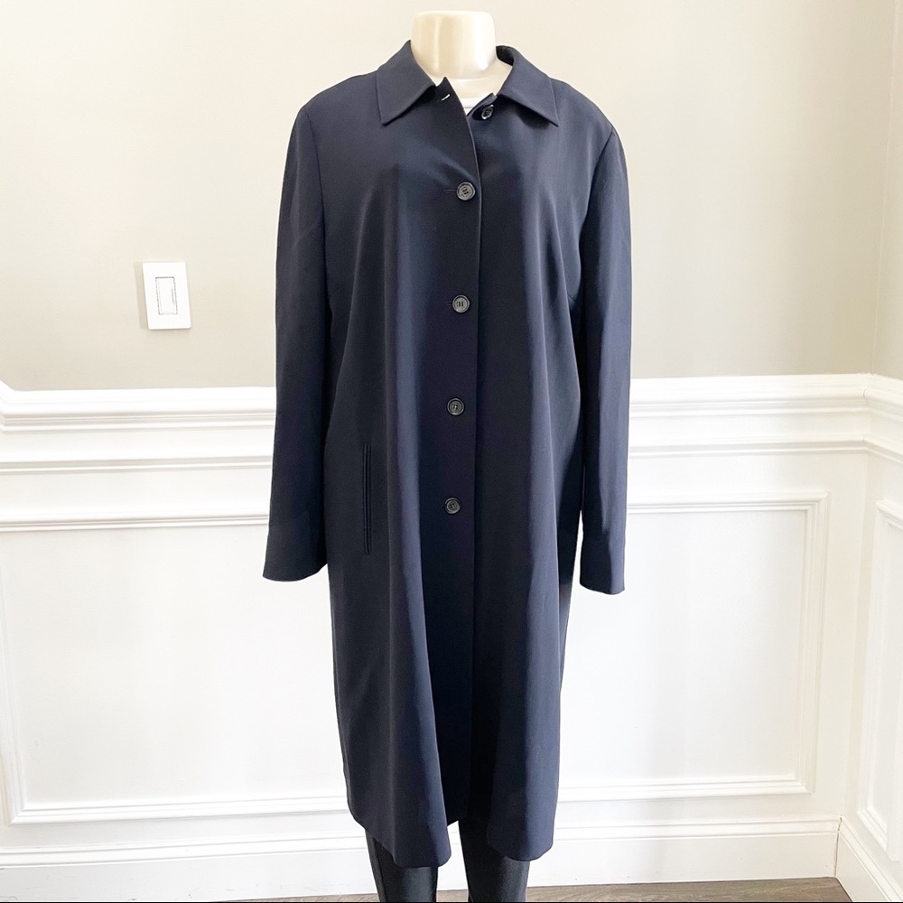 Celine Navy Duster Coat